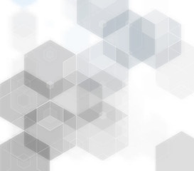 Fototapeta premium Geometric grey background molecule and communication . Vector illustration.