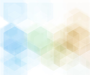Vector Abstract geometric background. Blue hexagon shape