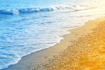 Photo of a beautiful blue wave