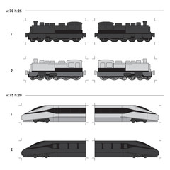 locomotive and train