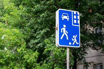 Traffic sign residential area