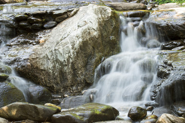 Fototapeta premium waterfall and rock background