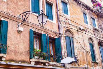 Fototapeta na wymiar Italy, Venice city, house facade