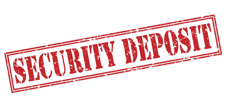 Security Deposit Red Stamp On White Background