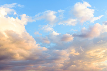 Sunset cloudy sky