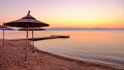 Beach Moraitika on the island Corfu, Greece.