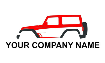 Off road car illustration vector logo