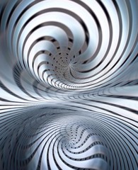 Panele Szklane  zakrzywiona spirala nowoczesne metalowe abstrakcyjne tło