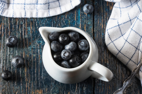 Blueberries in a Pitcher