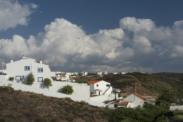 Fototapeta na wymiar A summer holliday resort Arrifana in Southern Portugal