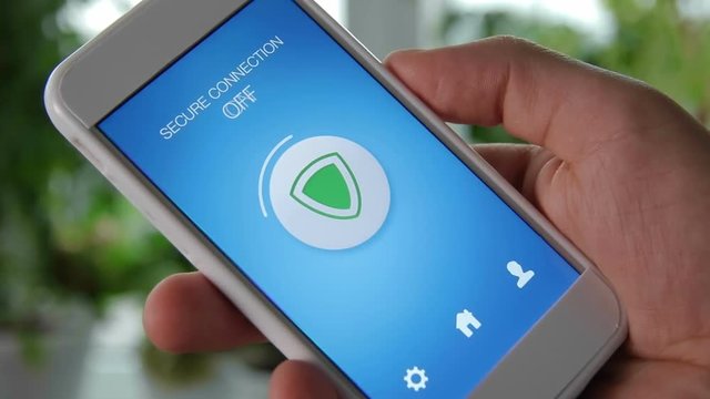 Turning on secure connection mode on the smartphone for secure internet surfing