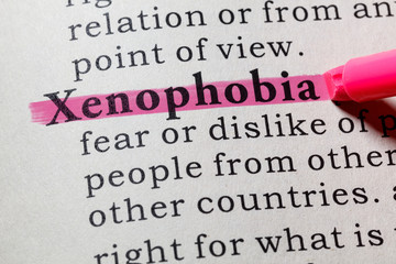 definition of xenophobia - obrazy, fototapety, plakaty