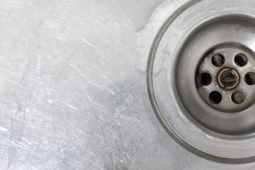 View of sink, drain