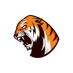 tiger lion animal wild mascot sport logo illustration vector 