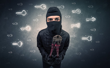 Burglar holding tool.