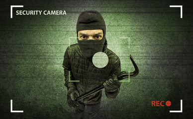 Burglar in action.