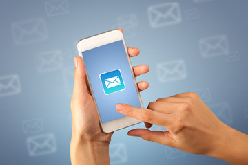 Female holding smartphone