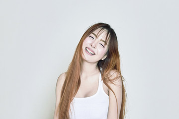 Obraz premium portrait of Funny Asian woman