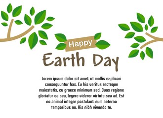 Earth day celebration design vector
