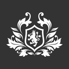 Royal luxury lion brand logo template