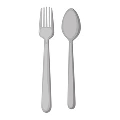 Spoon and fork cutlery icon vector illustration graphic design