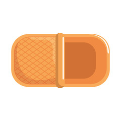 Picnic basket empty icon vector illustration graphic design