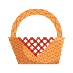 Picnic basket empty icon vector illustration graphic design