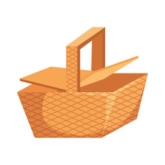 Picnic basket empty icon vector illustration graphic design