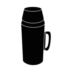 Thermos flask black icon vector illustration graphic design