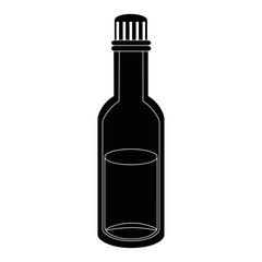 Bottle with liquid icon vector illustration graphic design