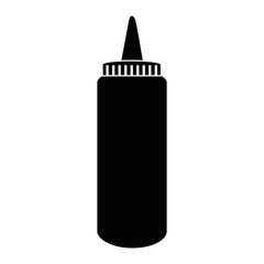 Sauce plastic bottle icon vector illustration graphic design