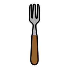 fork cutlery restaurant icon vector illustration graphic design