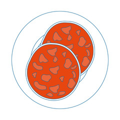 ham plate symbol icon vector illustration graphic design