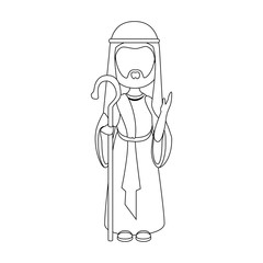 Saint joseph cartoon icon vector illustration graphic design