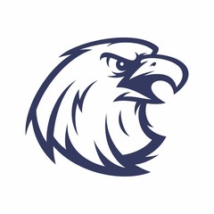 eagle falcon bird animal wild mascot sport logo illustration vector 