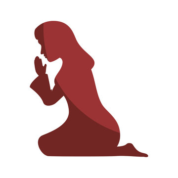 recommend clip art: silhouette of virgin mary icon over white background vector illustration