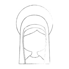 virgin mary icon over white background vector illustration