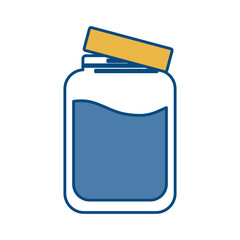 medicine bottle icon over white background vector illustration