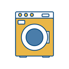 washing machine icon over white background vector illustration