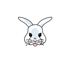 Cute bunny icon.