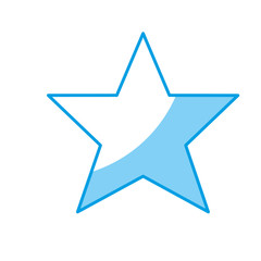 star icon over white background vector illustration