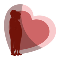 Beautiful and romantic couple icon vector illustration graphic design