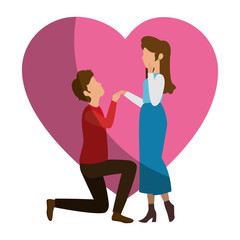 Fototapeta na wymiar Beautiful and romantic couple icon vector illustration graphic design