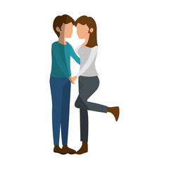 Beautiful and romantic couple icon vector illustration graphic design