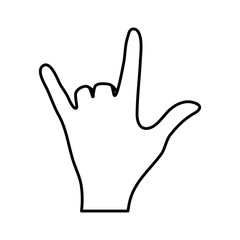 hand icon over white background vector illustration