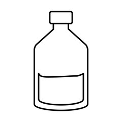 medicine bottle icon over white background vector illustration