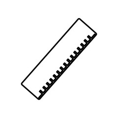 ruler icon over white background vector illustration