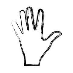 human hand icon over white background vector illustration