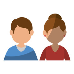 Beautiful and romantic couple icon vector illustration graphic design