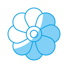 beautiful flower icon over white background vector illustration